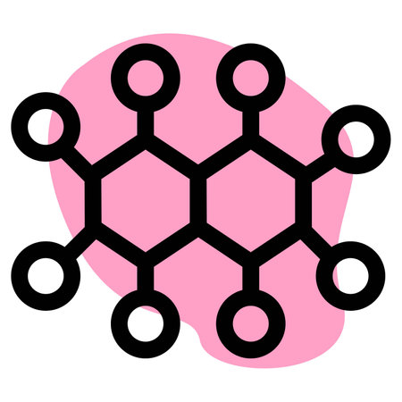 Caffeine molecular structure line vector iconのイラスト素材