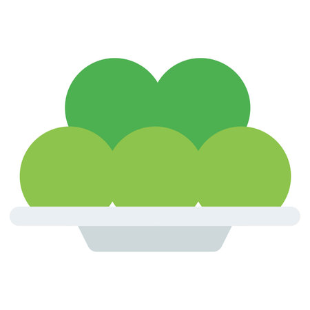 Kelepon sweet rice balls outline icon setのイラスト素材