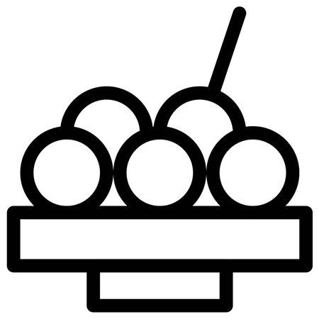 Kelepon sweet snack light icon setのイラスト素材