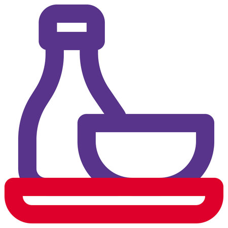 Hot sauce outline icon setのイラスト素材