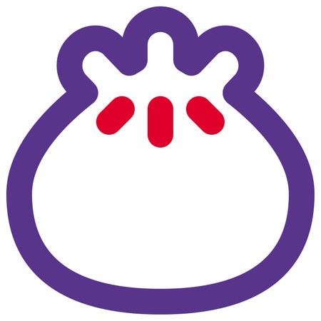 Stuffed dumpling regular vector iconのイラスト素材