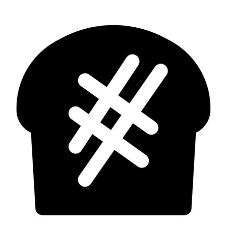 Slice of crispy toasted bread.のイラスト素材