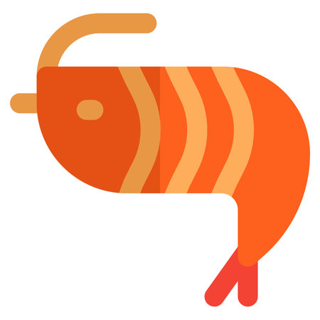 Raw shrimp kept for preparing mealのイラスト素材