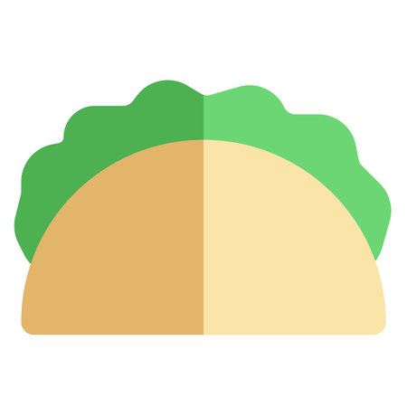 Mexican taco stuffed with delicious fillingsのイラスト素材