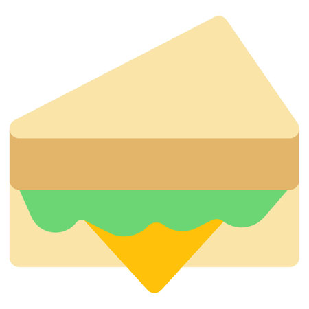Delicious sandwich slice for supperのイラスト素材