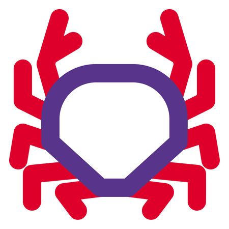 Delicious fried crab claw served.のイラスト素材