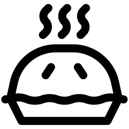 Cream pie line vector iconのイラスト素材