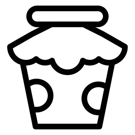 Varenye jar outline vector illustrationのイラスト素材