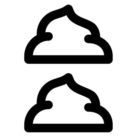 Meringue dessert line icon setのイラスト素材