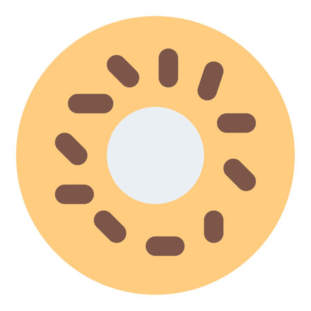 Sprinkled ciambella outline vector iconのイラスト素材
