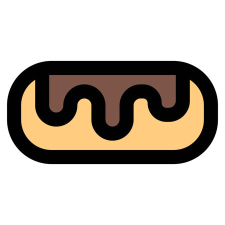 Eclairs puff outline vector icon