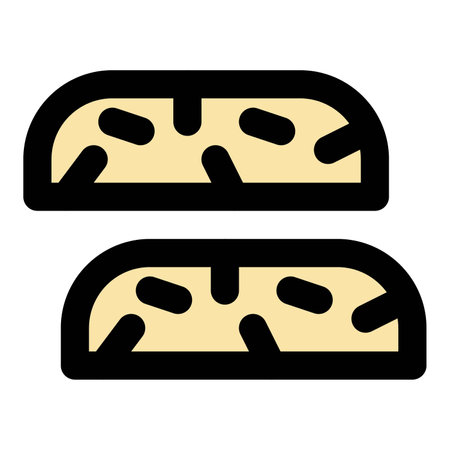 Nougat dessert light icon setのイラスト素材