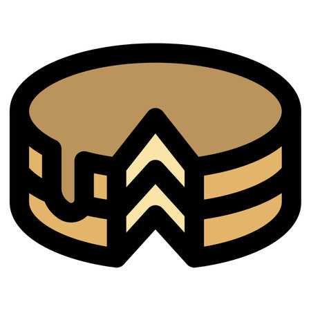 Molten chocolate cake dessert line icon setのイラスト素材