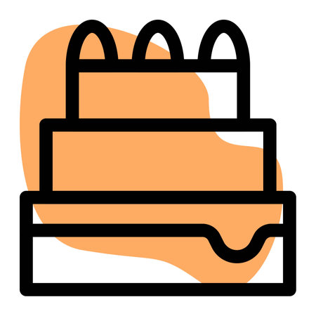 Black forest cake outline icon vectorのイラスト素材