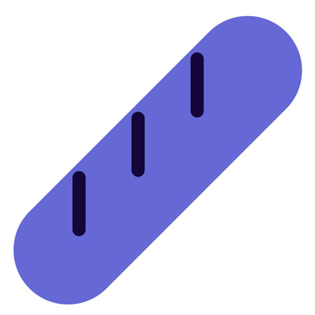 Crispy baguette light icon vectorのイラスト素材