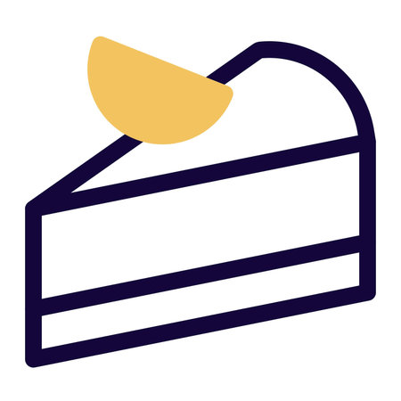 Key lime pie outline icon set
