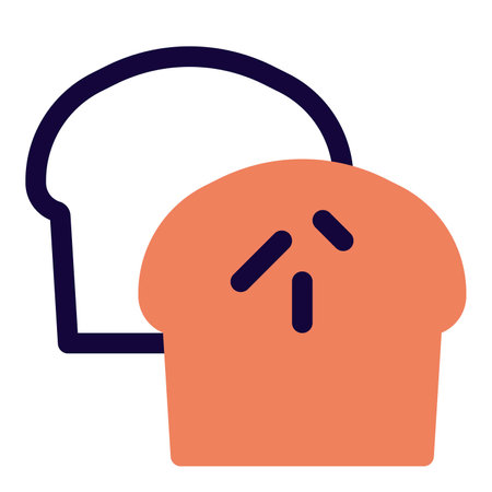 Pound cake slices outline vector illustrationのイラスト素材