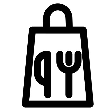 Portable bag of take away food.のイラスト素材