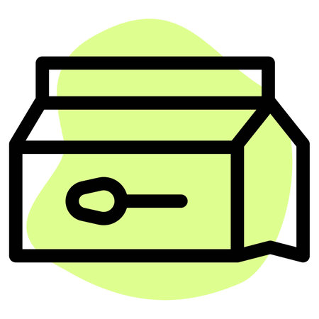 Tasty food packed in paper box.のイラスト素材