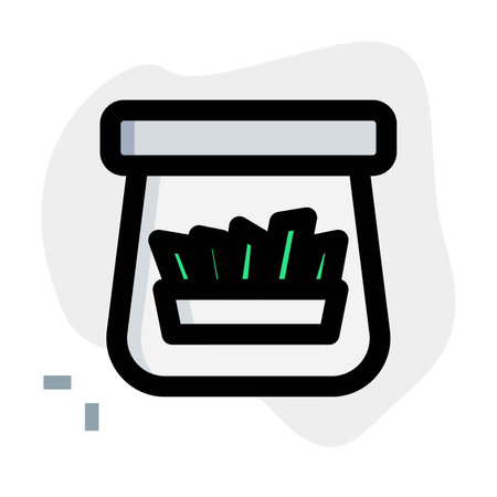 Takeaway pack of fried french friesのイラスト素材