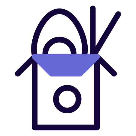 Box of rice served with an eggのイラスト素材