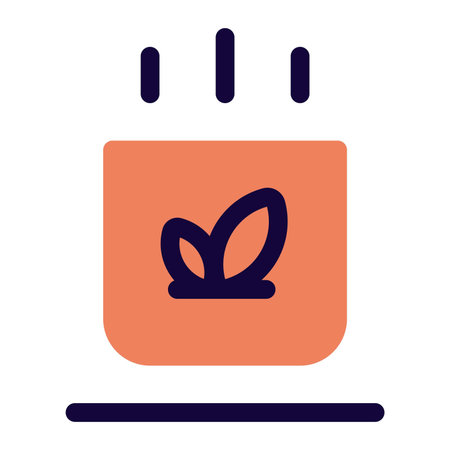 Cup of green tea line icon setのイラスト素材