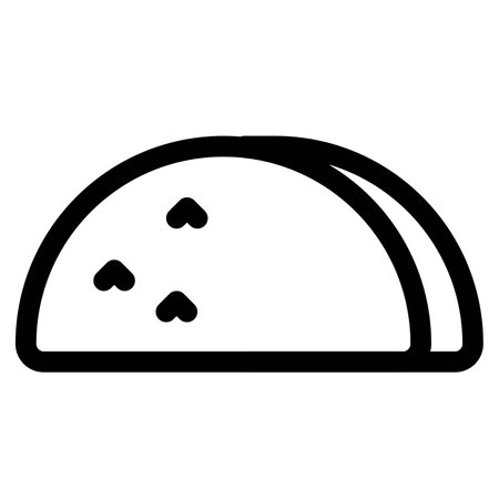 Closeup of tasty stuffed taco.のイラスト素材