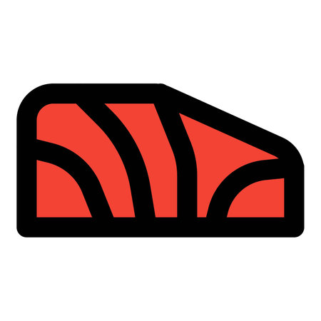 Delicious slice of salmon raw sashimi.のイラスト素材