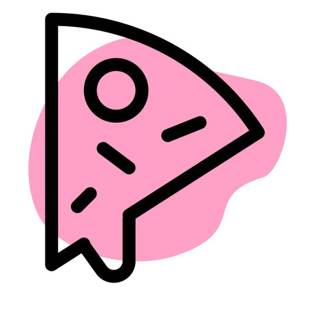 Closeup of cheesy pizza slice.のイラスト素材