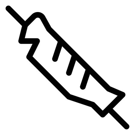 Sarde grigliate, sardine meat grilled on skewer.のイラスト素材