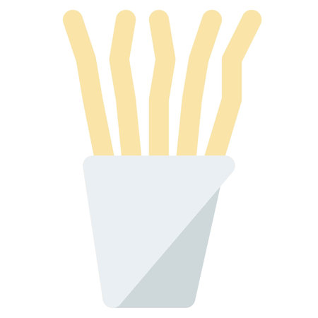 Delicious baked grissini torinesi dipping sticks.のイラスト素材