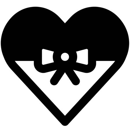 Heart shaped chocolate box packed as giftのイラスト素材