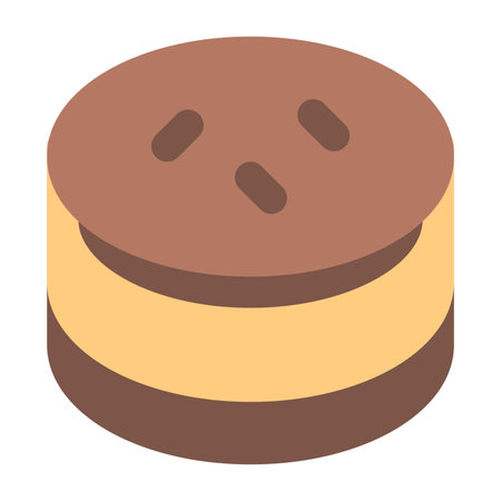 Cookie sandwich stuffed with flavored creams