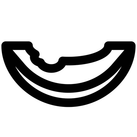 Sliced of juicy bitten musk melon.のイラスト素材