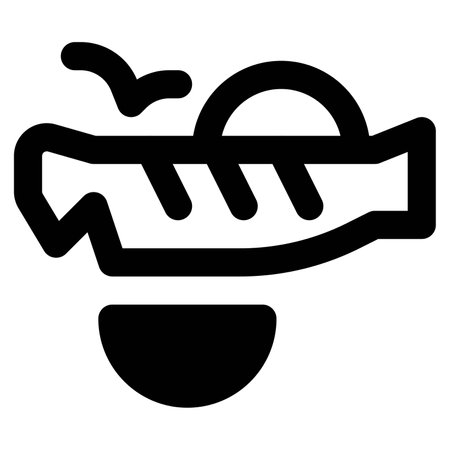 Stuffed trout served with dipのイラスト素材