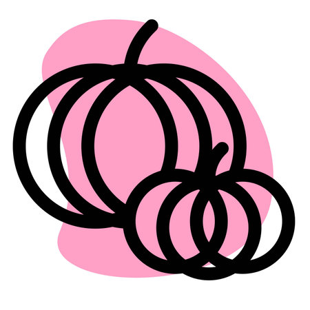 Raw pumpkin kept for making pieのイラスト素材