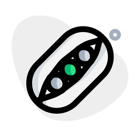 Peas, an excellent source of vitamins.のイラスト素材