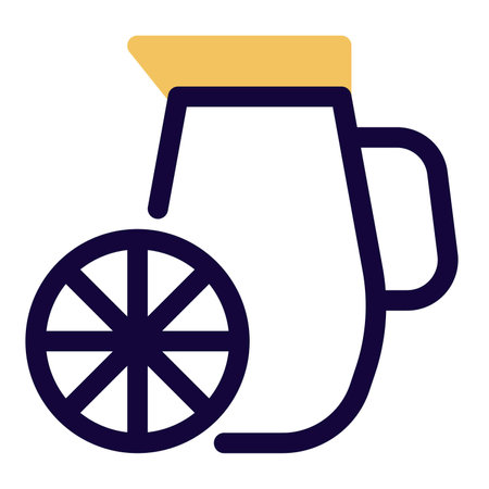 Tasty lemon juice in handheld jugのイラスト素材