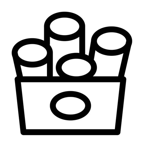 Yummy ice cream rolls served as dessert.のイラスト素材