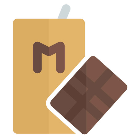 Chilled pack of chocolate milk.のイラスト素材