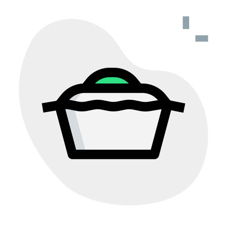 Meat pie, topped with salami and rich spices.のイラスト素材