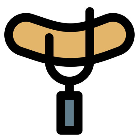 Delicious currywurst pork sausage on fork.のイラスト素材