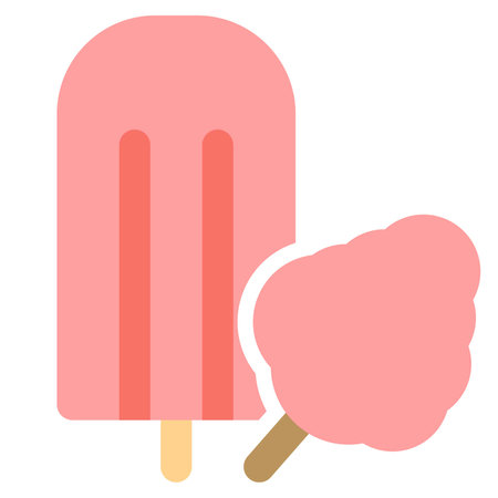 Mouth watering cotton candy ice pop.のイラスト素材