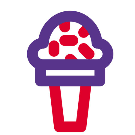 Summer refreshing creamy waffle cone.のイラスト素材