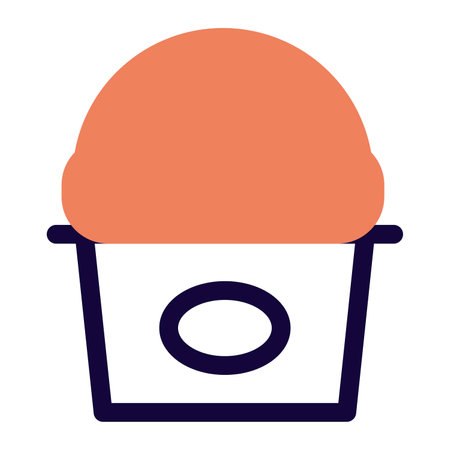 Tasty fluffy ice cream cup served.のイラスト素材