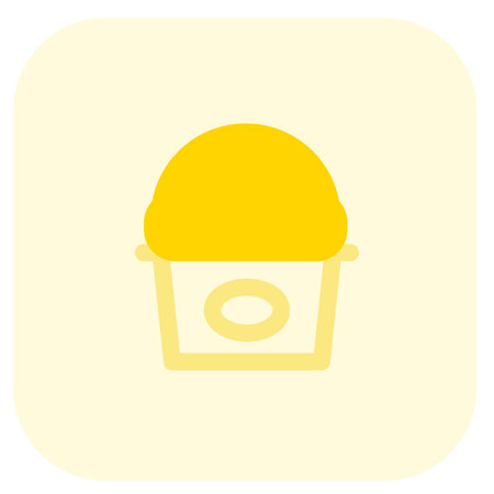 Tasty fluffy ice cream cup served.のイラスト素材