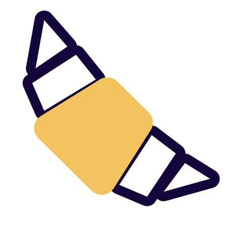 Freshly baked french buttery croissant.のイラスト素材