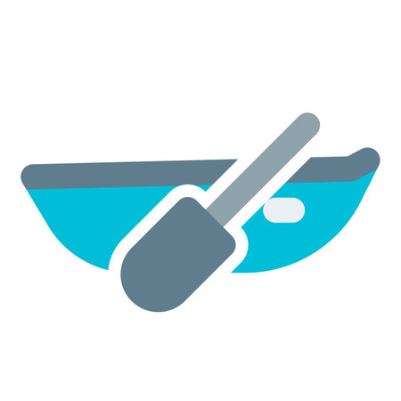 Small row boat propelled by oarsのイラスト素材
