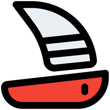 Sailing motor boat powered by electric engineのイラスト素材