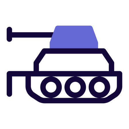 Tank, a mobile, heavily armored fighting vehicle.のイラスト素材